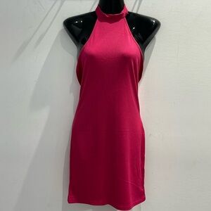 Chic Backless Pink Dress